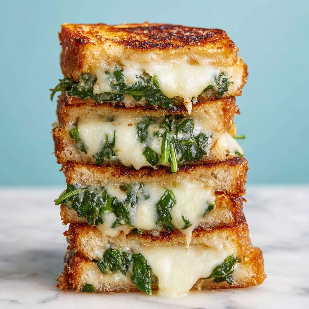 Spinach and Feta Grilled Cheese Recipe - Recipe Image