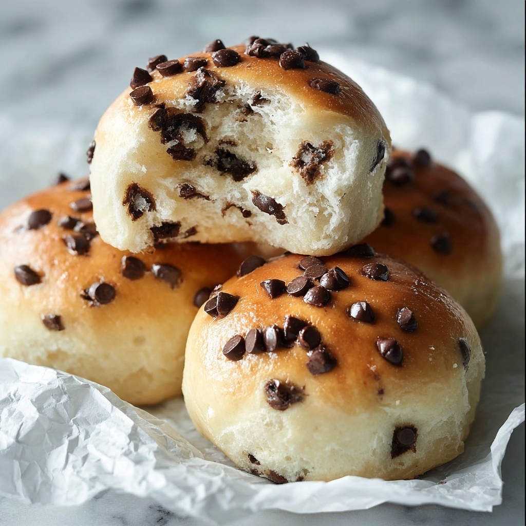 Fluffy Chocolate Chip Milk Buns Recipe - Recipe Image