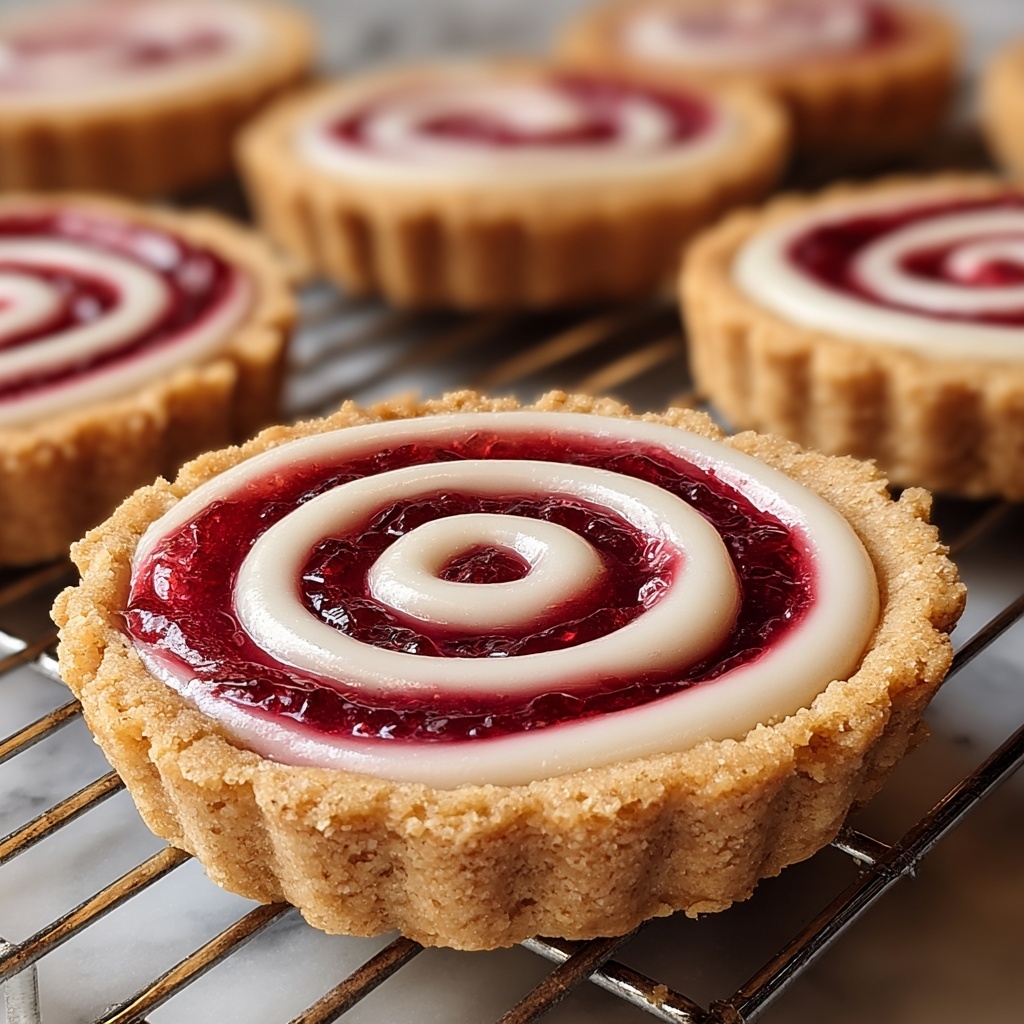 Raspberry Swirl Shortbread Cookies Recipe - Recipe Image