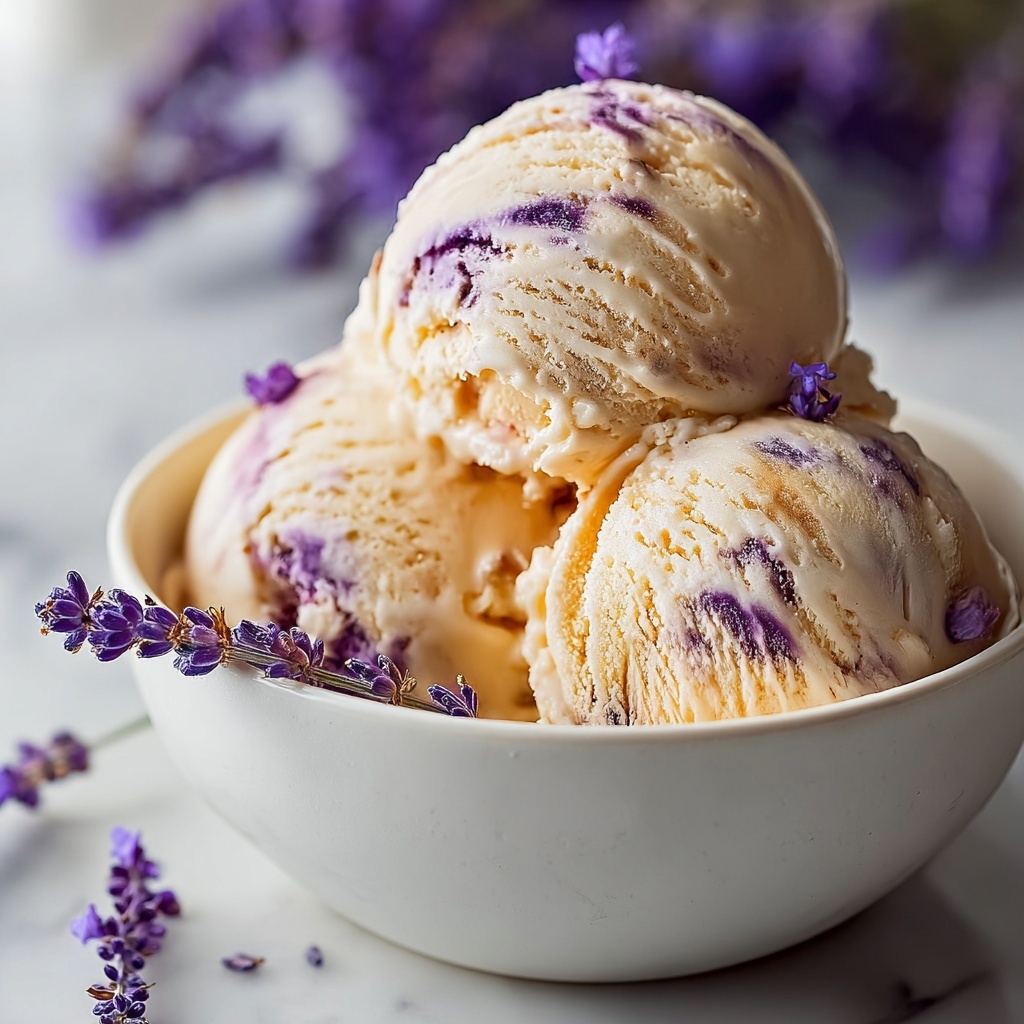 Honey Lavender Ice Cream Recipe - Recipe Image