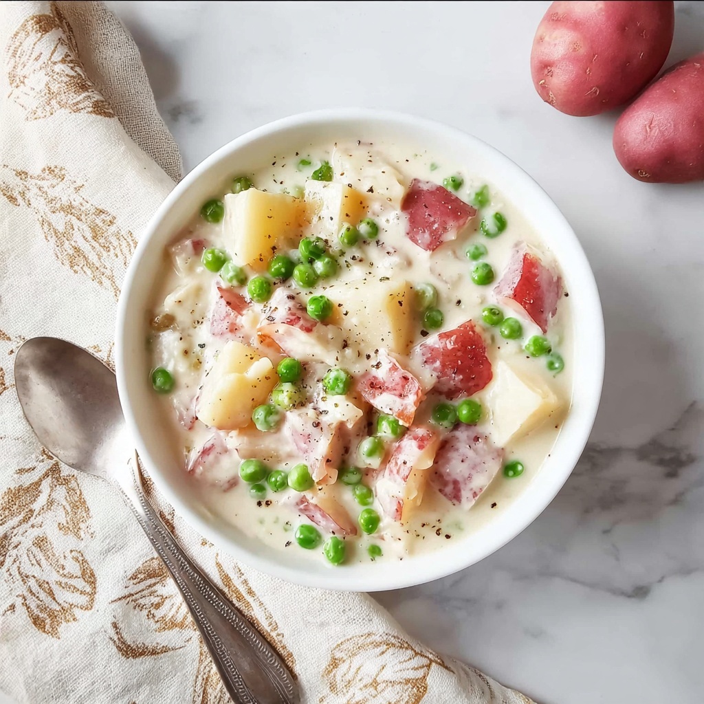 Creamed Potatoes and Peas Recipe - Recipe Image