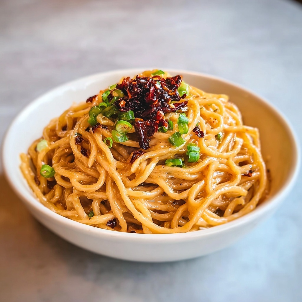 Caramelized Onion Pasta with Chilli Oil Recipe - Recipe Image