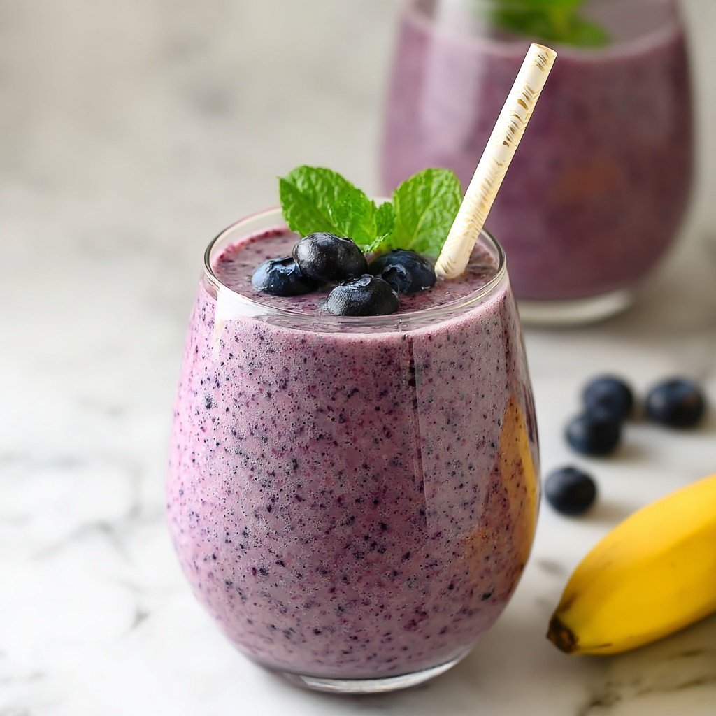 Banana Blueberry Smoothie Recipe - Recipe Image