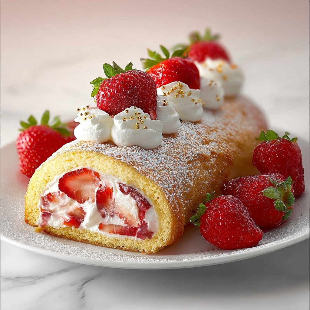 Strawberry Shortcake Roll Recipe - Recipe Image