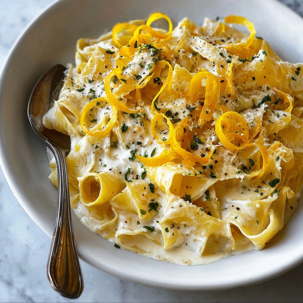 Pappardelle al Limone (Creamy Lemon Pasta) Recipe - Recipe Image