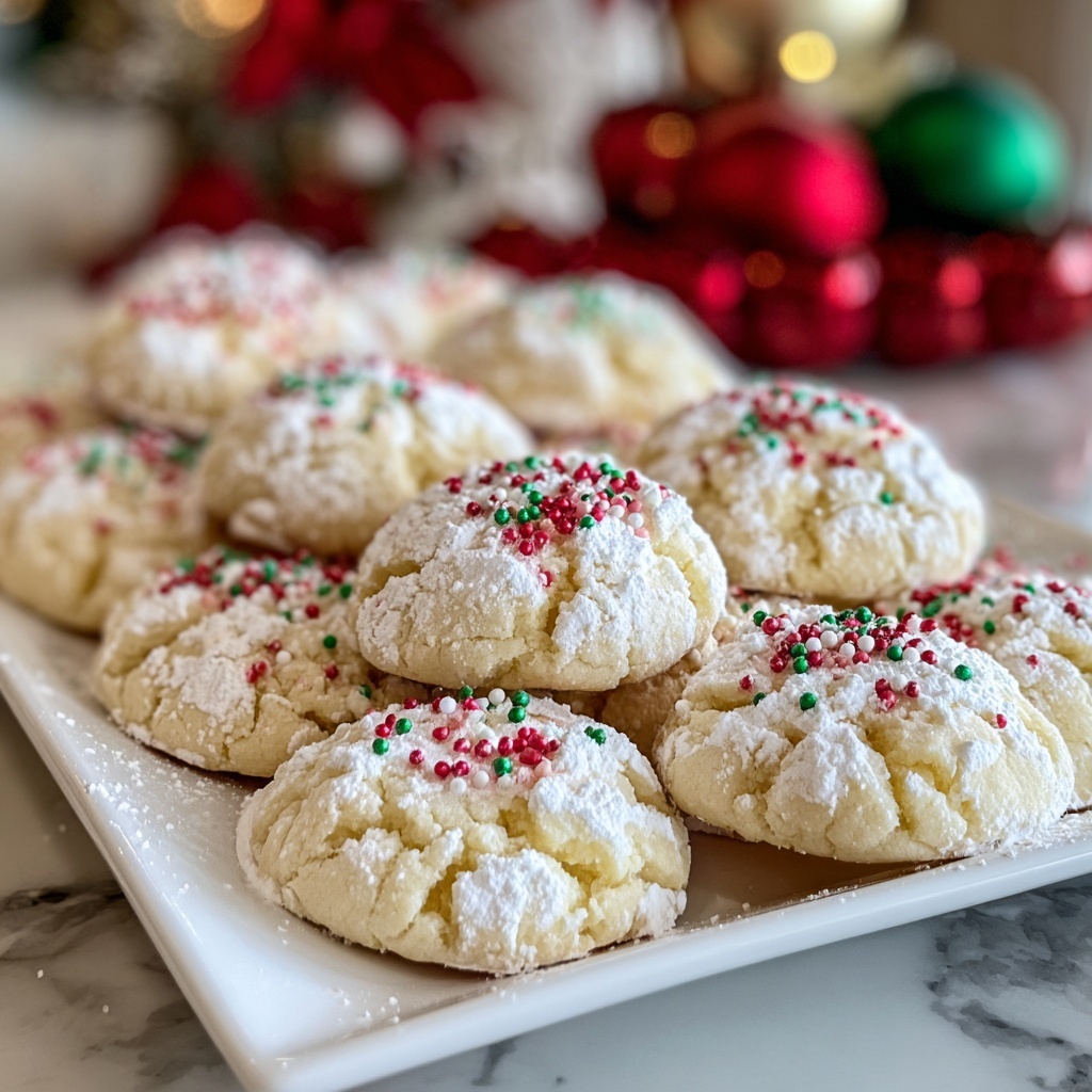 Christmas Ooey Gooey Butter Cookies Recipe - Recipe Image