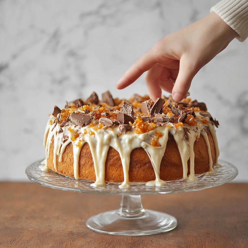 Easy Butterfinger Bundt Cake Recipe - Recipe Image