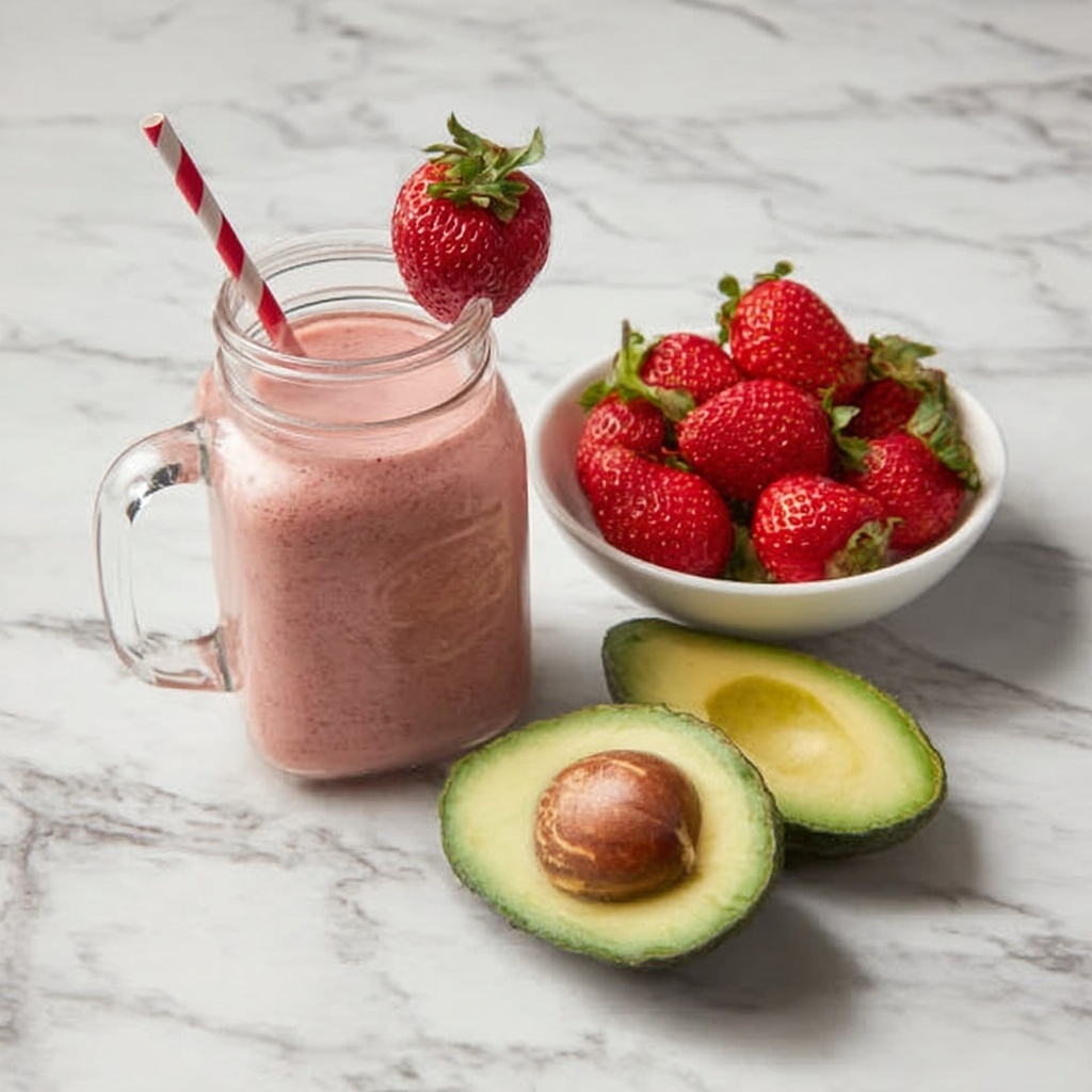 Strawberry Avocado Smoothie Recipe - Recipe Image