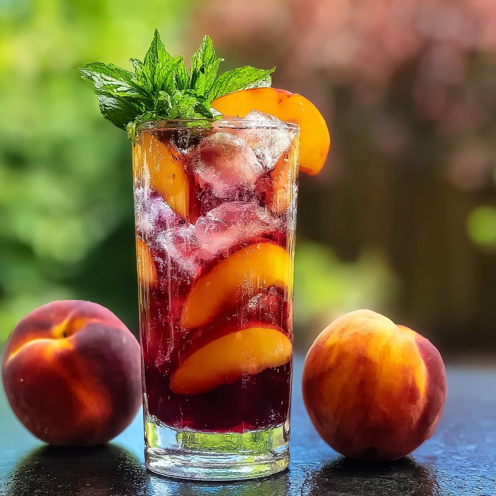 Peach Hibiscus Sunset Tea: Your Refreshing Summer Sip Recipe - Recipe Image