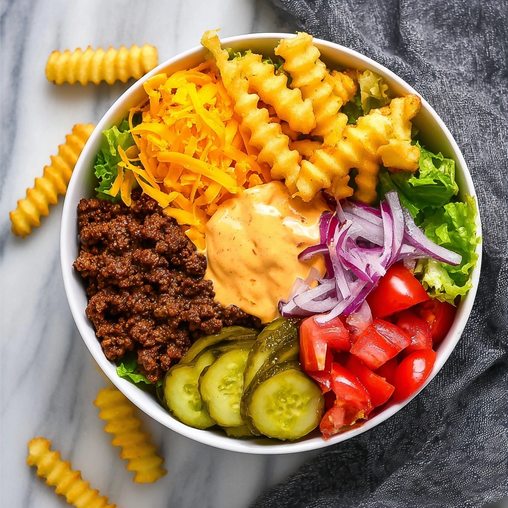 Cheeseburger Bowls with Copycat Big Mac Sauce Recipe - Recipe Image