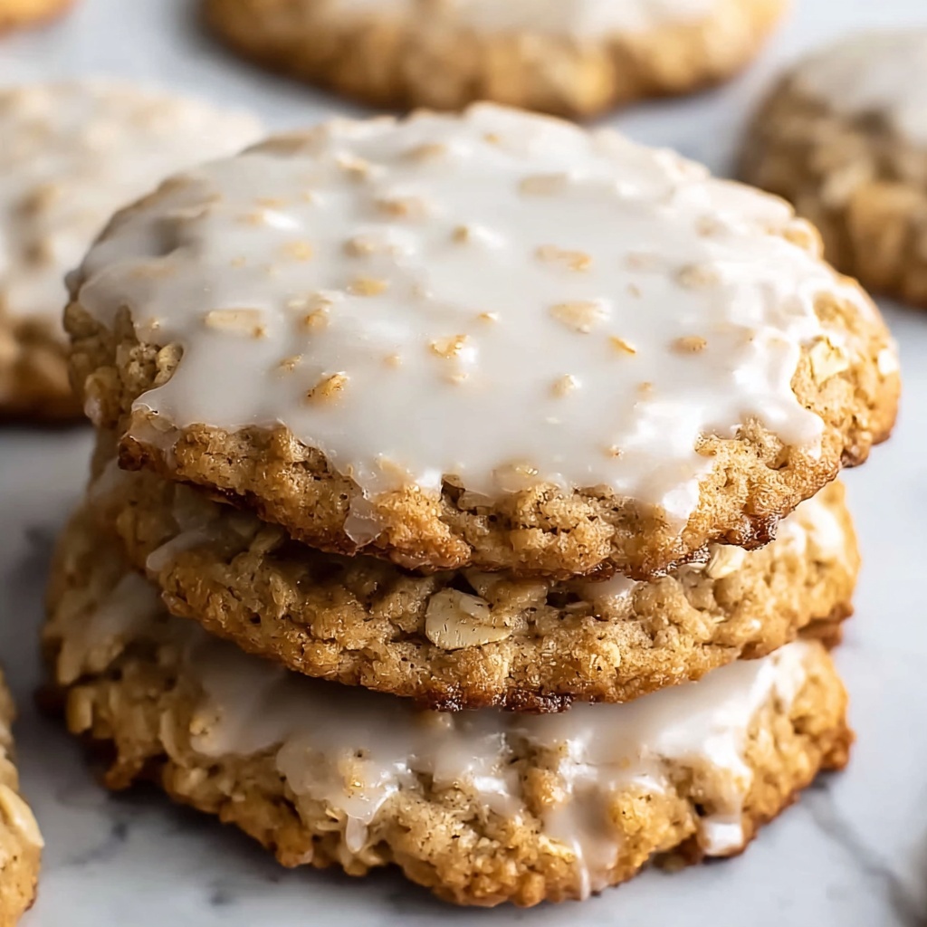 Iced Oatmeal Cookies - Crumbl Copycat Recipe - Recipe Image