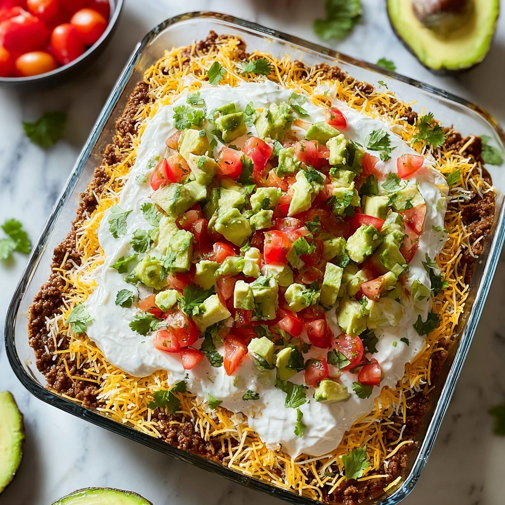 Skinny Taco Dip for a Crowd Recipe - Recipe Image