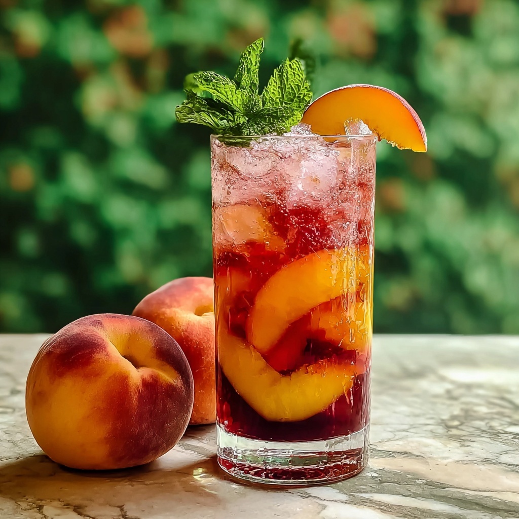 Peach Hibiscus Sunset Tea: Your Refreshing Summer Sip Recipe - Recipe Image