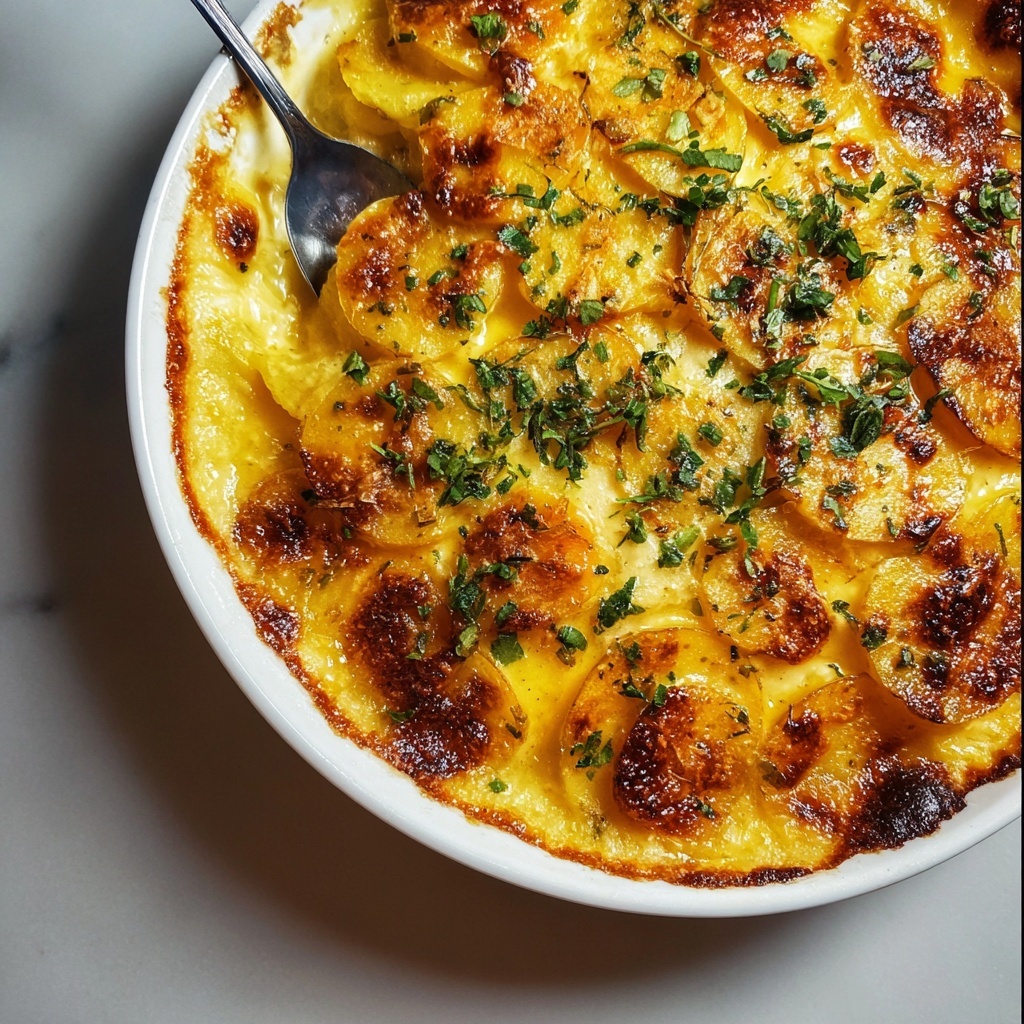 Dad’s Creamy & Cheesy Au Gratin Potatoes Recipe - Recipe Image