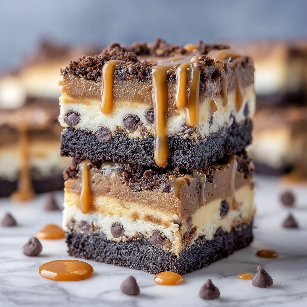 Chocolate Chip Cookie Oreo Cheesecake Bars Recipe - Recipe Image