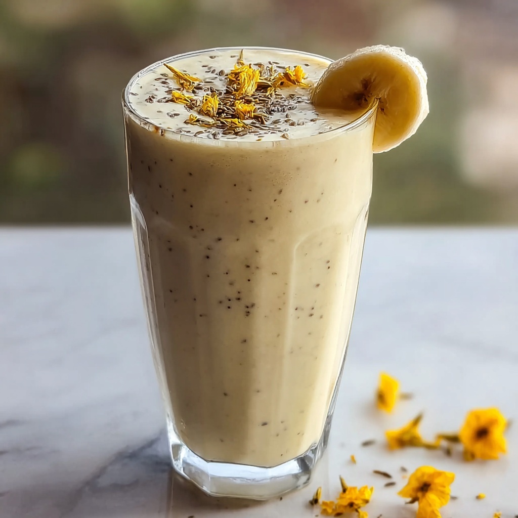 Banana Chamomile Tea Smoothie for a Soothing Sip Recipe - Recipe Image