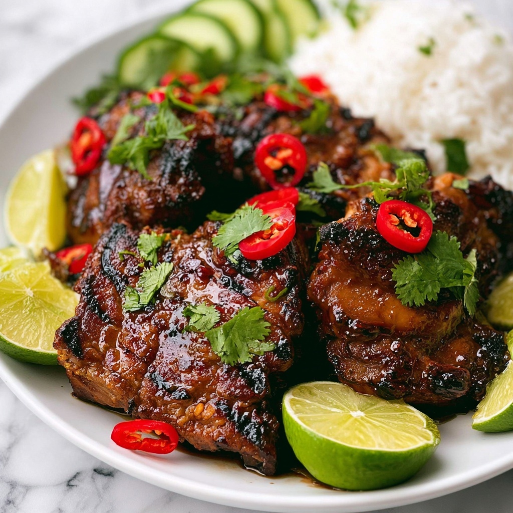 Thai Grilled Chicken (Gai Yang) with Coconut Rice and Dipping Sauces Recipe - Recipe Image