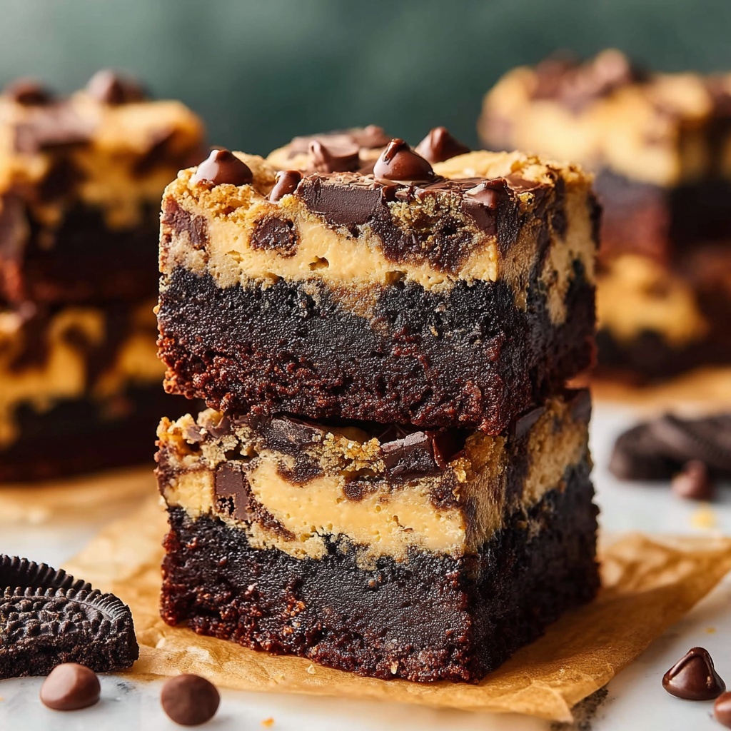 Oreo Brownie Blondie Bars Recipe - Recipe Image