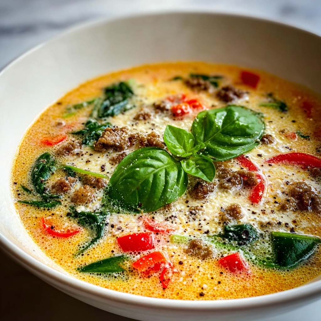 Delicious Parmesan Beef Sausage Ditalini Soup Recipe - Recipe Image