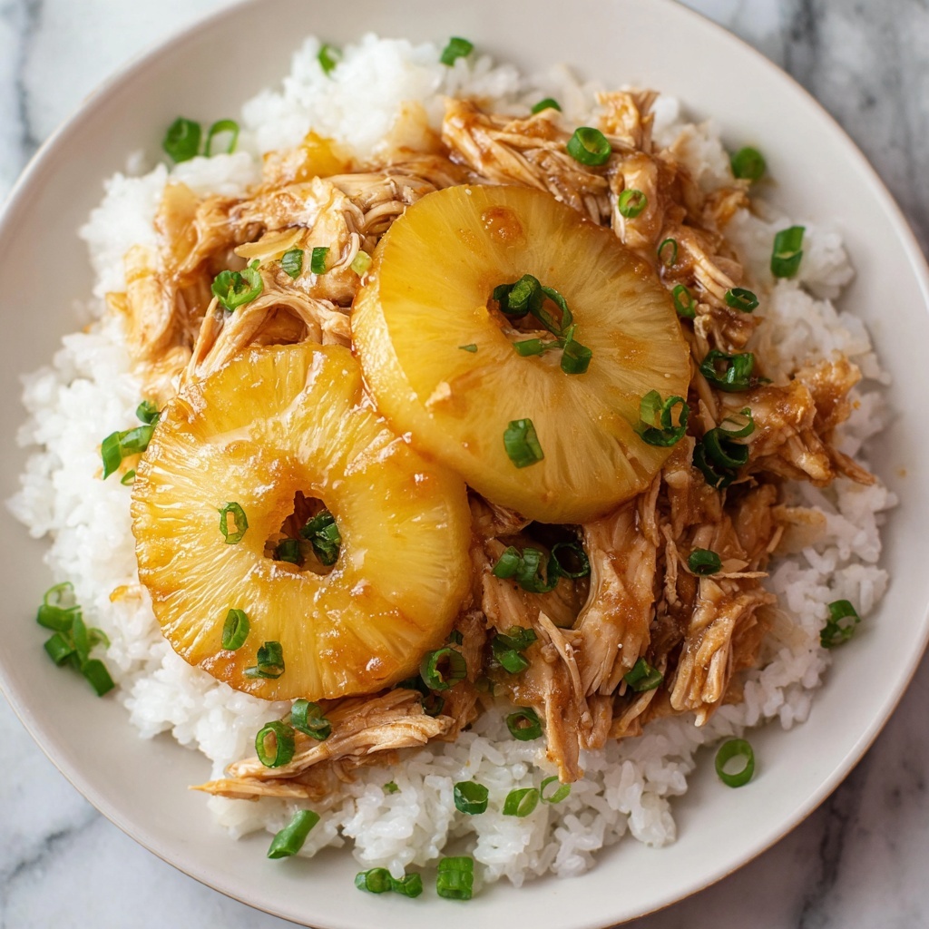 4-Ingredient Slow Cooker Chicken & Cream Cheese with Pineapple Rings Recipe - Recipe Image