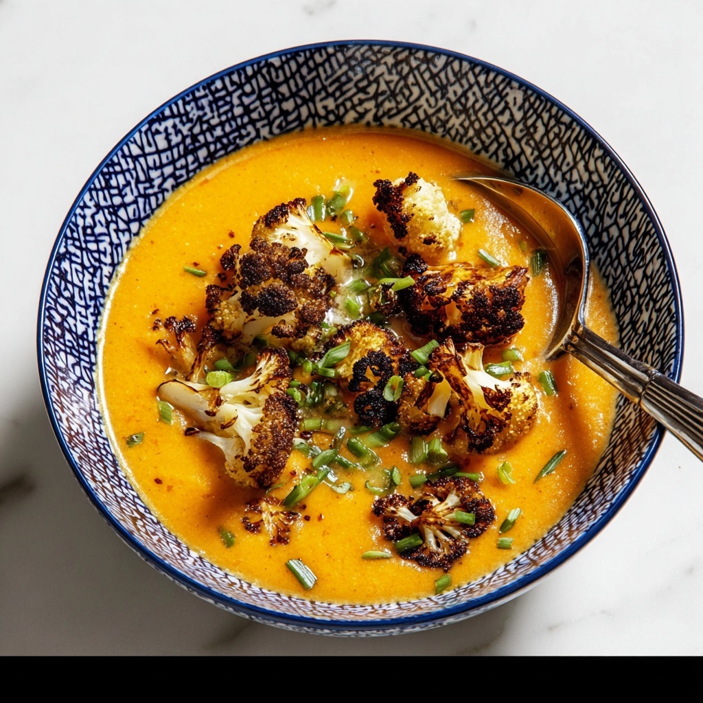 Sweet Potato Soup with Roasted Cauliflower Crumbles Recipe - Recipe Image