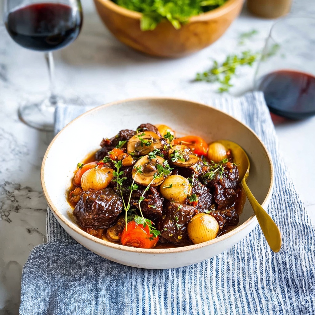 Red Wine Beef Stew with Bacon, Mushrooms, and Root Vegetables Recipe - Recipe Image