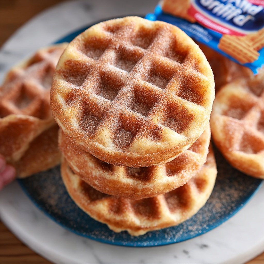 Cinnamon Sugar Biscuit Waffles Recipe - Recipe Image