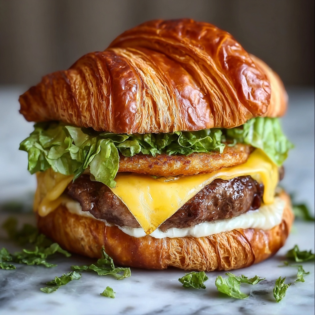 Ultimate Crispy Croissant Smash Burgers Recipe in 5 Easy Steps Recipe - Recipe Image