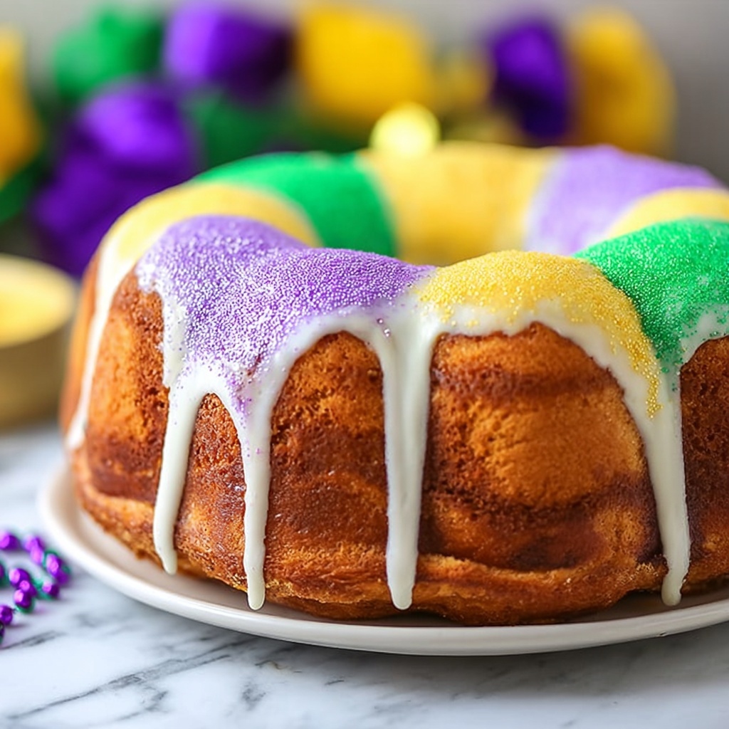 Shortcut Mardi Gras King Cake Recipe - Recipe Image