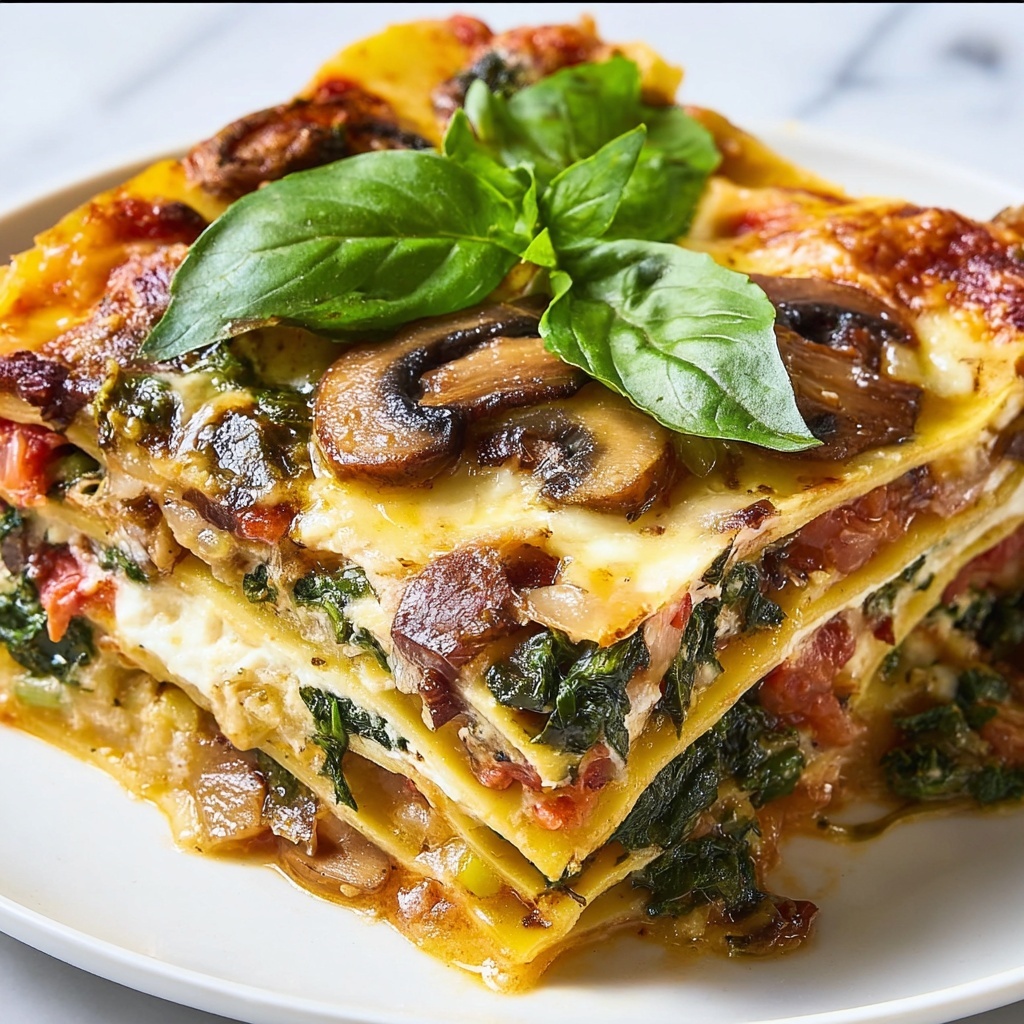 Mushroom and Spinach Lasagna Recipe - Recipe Image