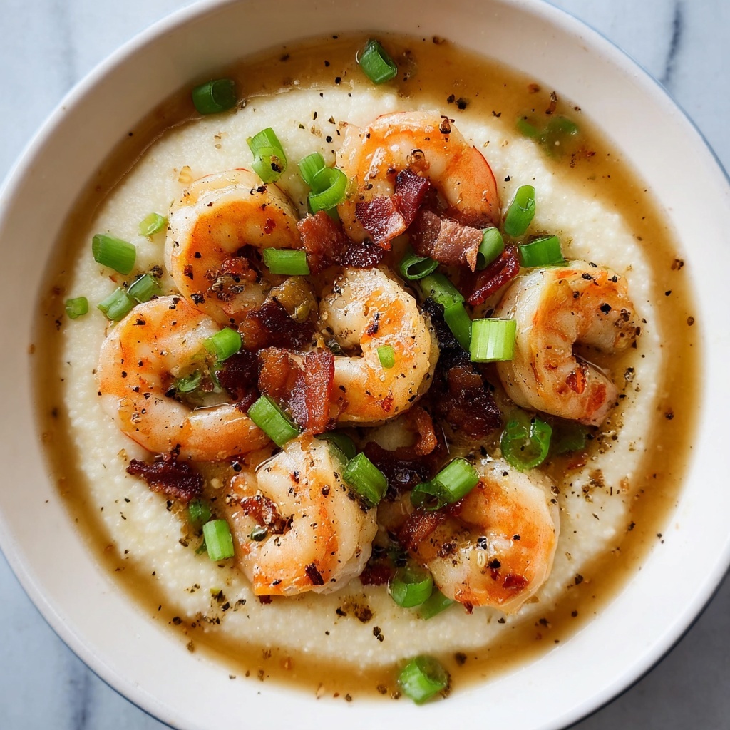Creamy Shrimp and Grits with Bacon and Lemon Recipe - Recipe Image