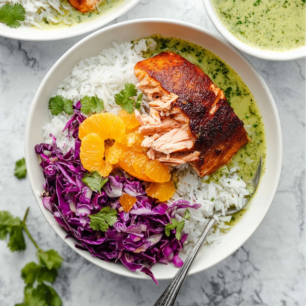 Chipotle Salmon with Orange Salsa and Aji Verde Recipe - Recipe Image