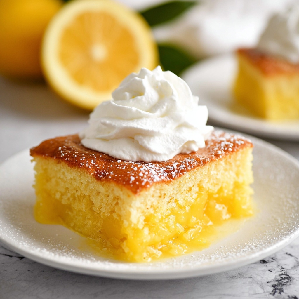 Lemon Pudding Cake with Fresh Toppings Recipe - Recipe Image